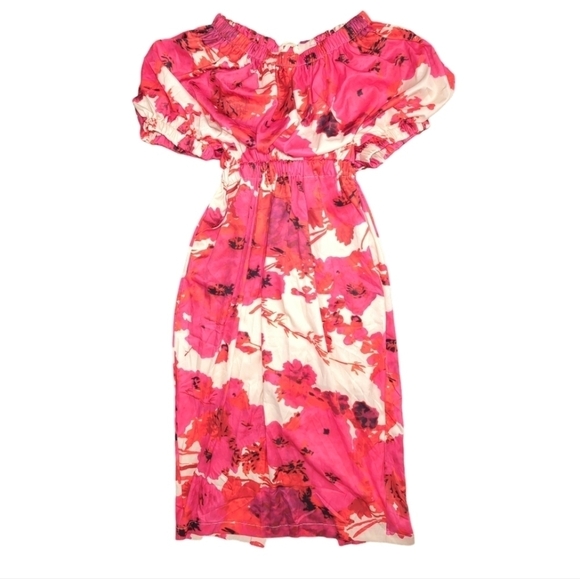 NWT Souk + Sepia x Xiarichanming Off The Shoulder Floral Dress M - Picture 3 of 11